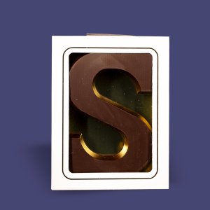Chocoladeletter 135gr puur S