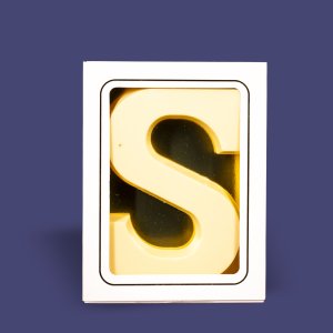 Chocoladeletter 135gr wit S