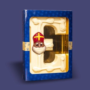 Luxe Chocoladeletter Wit E