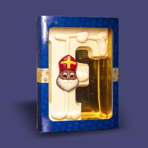 Luxe Chocoladeletter Wit F