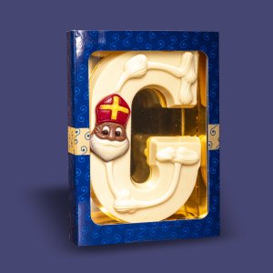 Luxe Chocoladeletter Wit G