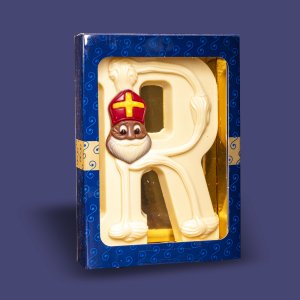 Luxe Chocoladeletter Wit R