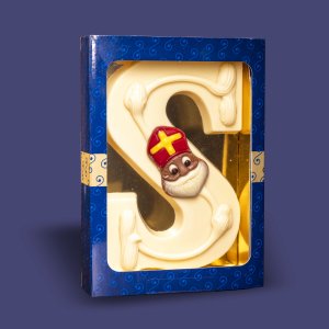 Luxe Chocoladeletter Wit S